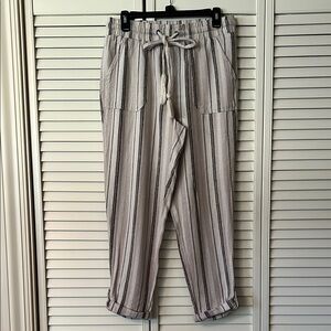 Sound/Style Striped Gray Women's Pants NWOT Size M
